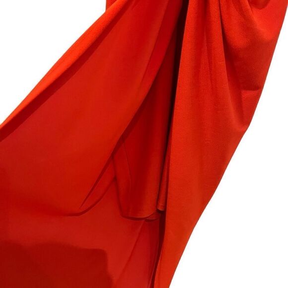 Fresh soul bright orange asymmetrical dress - Picture 9 of 10